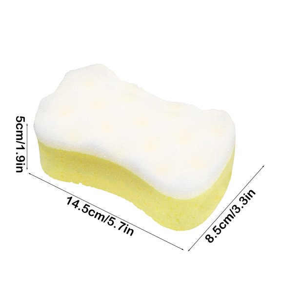 Bwiyojiz Home, Garden & Tools Gadgets Kitchen Dining Wave Bath Sponge Wipe Abundant Foam Household Multiple Function Cleaning, Gifts for Yourself, Yellow