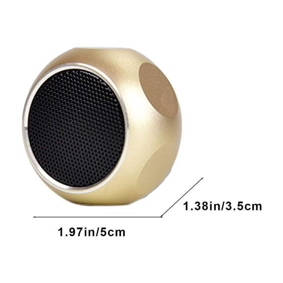 Bwiyojiz Home, Garden & Tools Gadgets Kitchen Dining Wireless Bluetooth Speaker Mini Outdoor Portable Metal Voice Plug in Small, Gifts for Yourself, Gold
