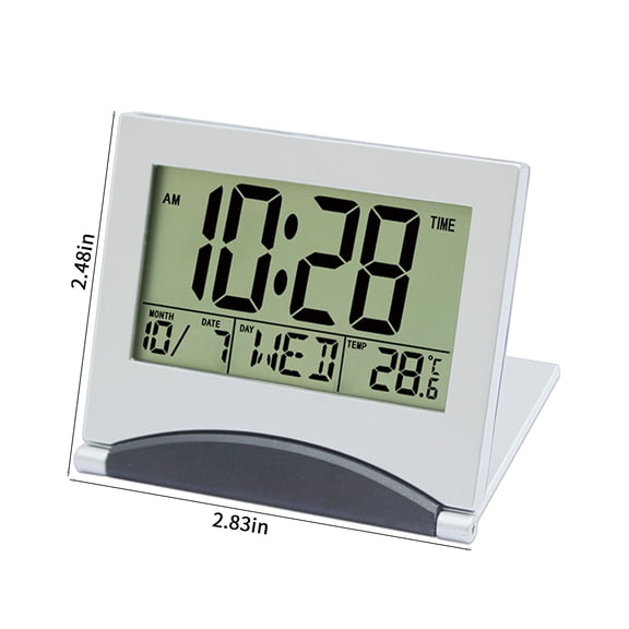 Bwiyojiz Home, Garden & Tools Gadgets Kitchen Dining -thin Student Small Alarm Clock Bedside Bedroom Travel LCD Digital Display Multi-function Gift, Gifts for Friend