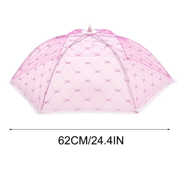 Bwiyojiz Home, Garden & Tools Kitchen Dining Entertaining Count 2pcs Foods Cover Umbrella Tent Mosquito Protection Mesh Screen Reusable and Outdoor Picnic BBQ Food Covers Net for Fly Pcs, Multicolor