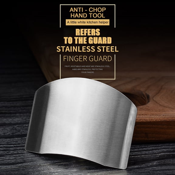 Bwiyojiz Home, Garden & Tools Kitchen Dining Entertaining Count 4pcs Finger Guards for Cutting Stainless Steel Guard Knife Multifunctional -Cut Protectors Dicing And, Gifts for Family