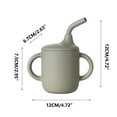 thumbnail image 1 of Bwiyojiz Home, Garden & Tools Kitchen Dining Entertaining Silica Gel Toddlers Sippy Cups with Straw and Handles Non Spill Sealing Cup Removable Training Toddler Drinking, Gifts for Her, Green, 1 of 3