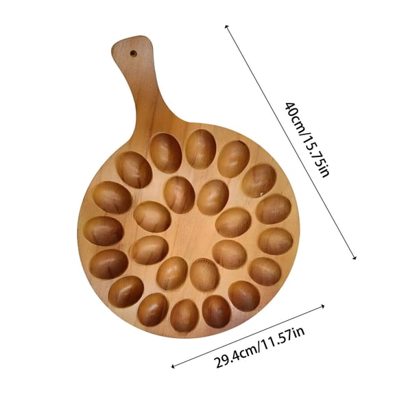 Bwiyojiz Home, Garden & Tools Kitchen Dining Entertaining Wooden Tray Divided Eggs Fixing Frame Easy to Clean Cutting Board, Gifts for Family, Yellow