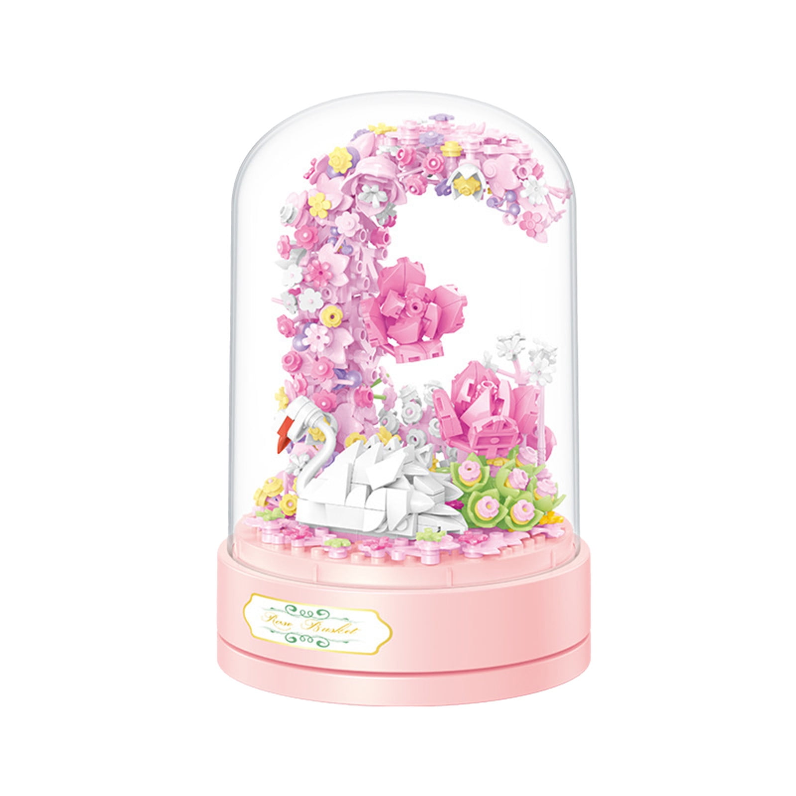 Bwiyojiz Kitchen Decor Accessories Piano Flower Bouquet Building Decoration Set Artificial Flowers with Roses Campanula Home Decoratiion Valentines Day Gifts for Her Him Table Art, Gifts for Her