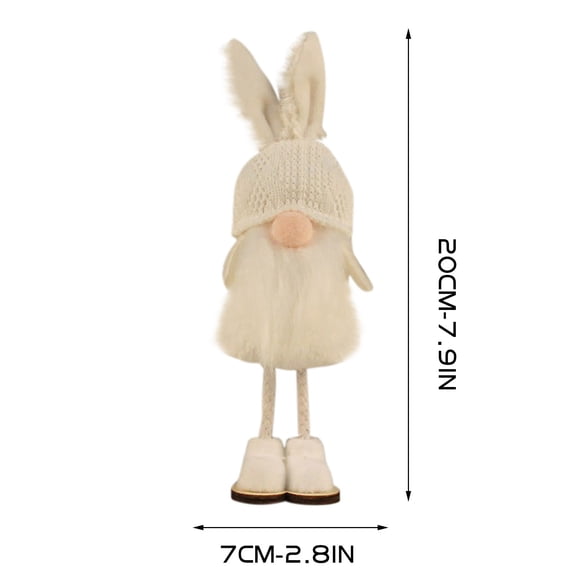 Bwiyojiz Kitchen Decor Decoration Ornaments Cloth Angel Girl Festival Gift Cute Ear Standing Faceless Doll Decorative Ornament, Gifts for Sisters, White