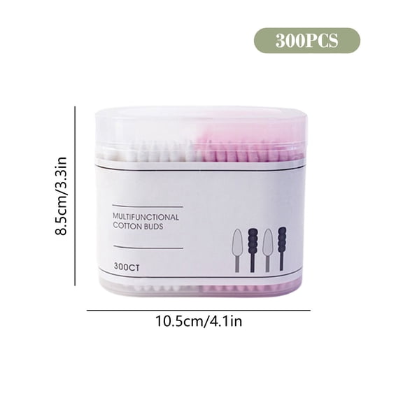 Bwiyojiz Kitchen & Dining Swabs Spire 300 Count Buds Double Side Tightly Wrapped Tips Paper Soft Gentle Lint Free Round, Gifts for Her