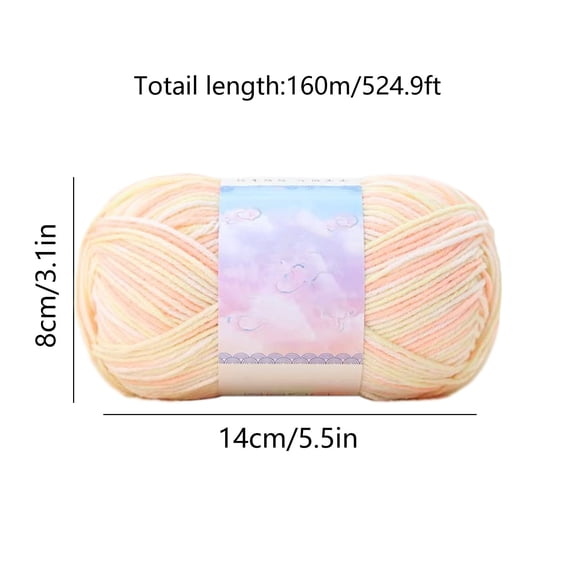 Bwiyojiz Kitchen & Dining Yarn Ties Dyes Color Thick for Knitting Crochet Blanket and 175 Yards 525FT, Gifts for Family