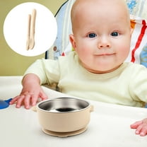 Bwiyojiz Kitchen Gadgets, Children's Cutlery Set Bowl Food Grade Silicone Stainless Steel Inner Liner Food Bowl Three Piece Set, Birthday Gifts