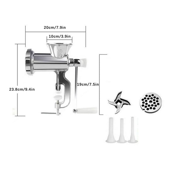 Bwiyojiz Kitchen Utensils & Gadgets Manual Meat Grinder Sausage Maker Mount Pork Mincer Stuffer Funnel Make Homemade Burger Patties Hand Operated, Gifts for Friend