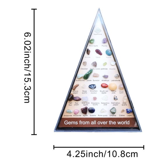 Bwiyojiz Office Decor Decoration Ornaments Natural Crystal Agate Semi Stones 36 Kinds of Specimens, Gifts for Friend