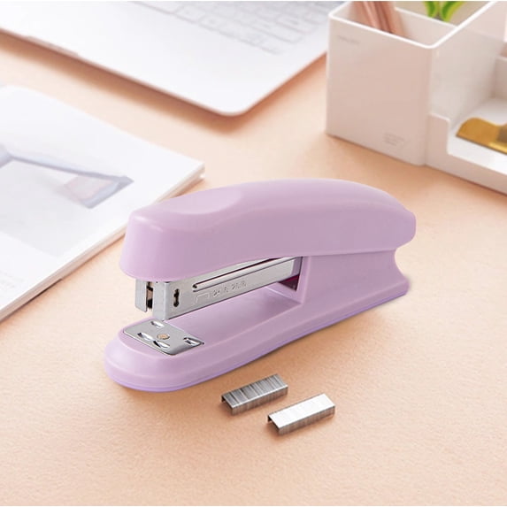 Bwiyojiz Office Supplies, 12 HoleStaple Guns Portable Binding Machines Office Student Stationery Macarons Color Medium Stapler, Birthday Gifts