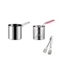 thumbnail image 1 of Bwiyojiz Pans Deep Fryer with Basket Mini 304 Stainless Steel Small Multi-functional Cookware for Grilling Chicken Legs Fries and Cutlets., Gifts for Her, 1 of 7