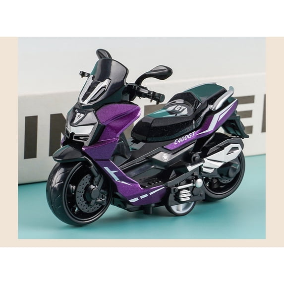 Bwiyojiz Simulation Toy Toys Motorcycle Model Mini Alloy Metal Die-casting Sports Racing Series Gift, Gifts for Family, Purple