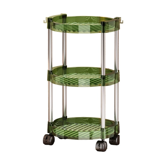Bwiyojiz Storage & Organization 22.44x11.81x11.81" Shelf Trolley Floor Standing Three Layer Rack Home Living Room Snack Dormitory with Wheels, Gifts for Sister, Green