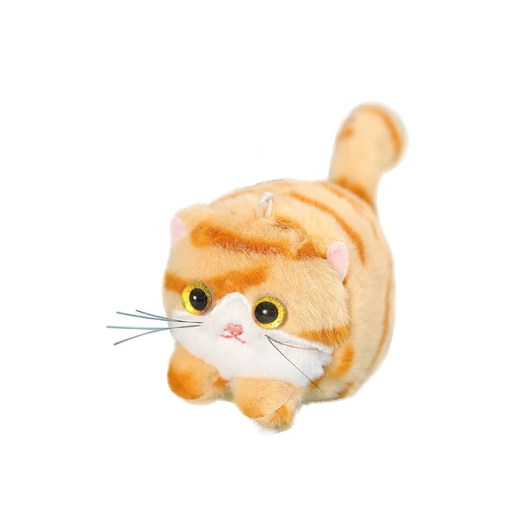 Bwiyojiz Stuffed Animals Toys Interactive Pet Soft with Pull String Action Tail Wagging Adorable Cuddly Figure for Stress Relief and Playful Activity Toy, Gifts for Friend, Yellow