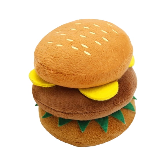 Bwiyojiz Stuffed Animals Toys Trendy Hamburg and French Fries for Pet Interesting Dogs Cats User-friendly Chewers Barkers Toy, Gifts for Yourself, Coffee