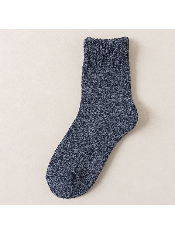 Womens Black Heathered Crew Socks, One Size Fits Most, Casual Everyday Socks,Size Free Size