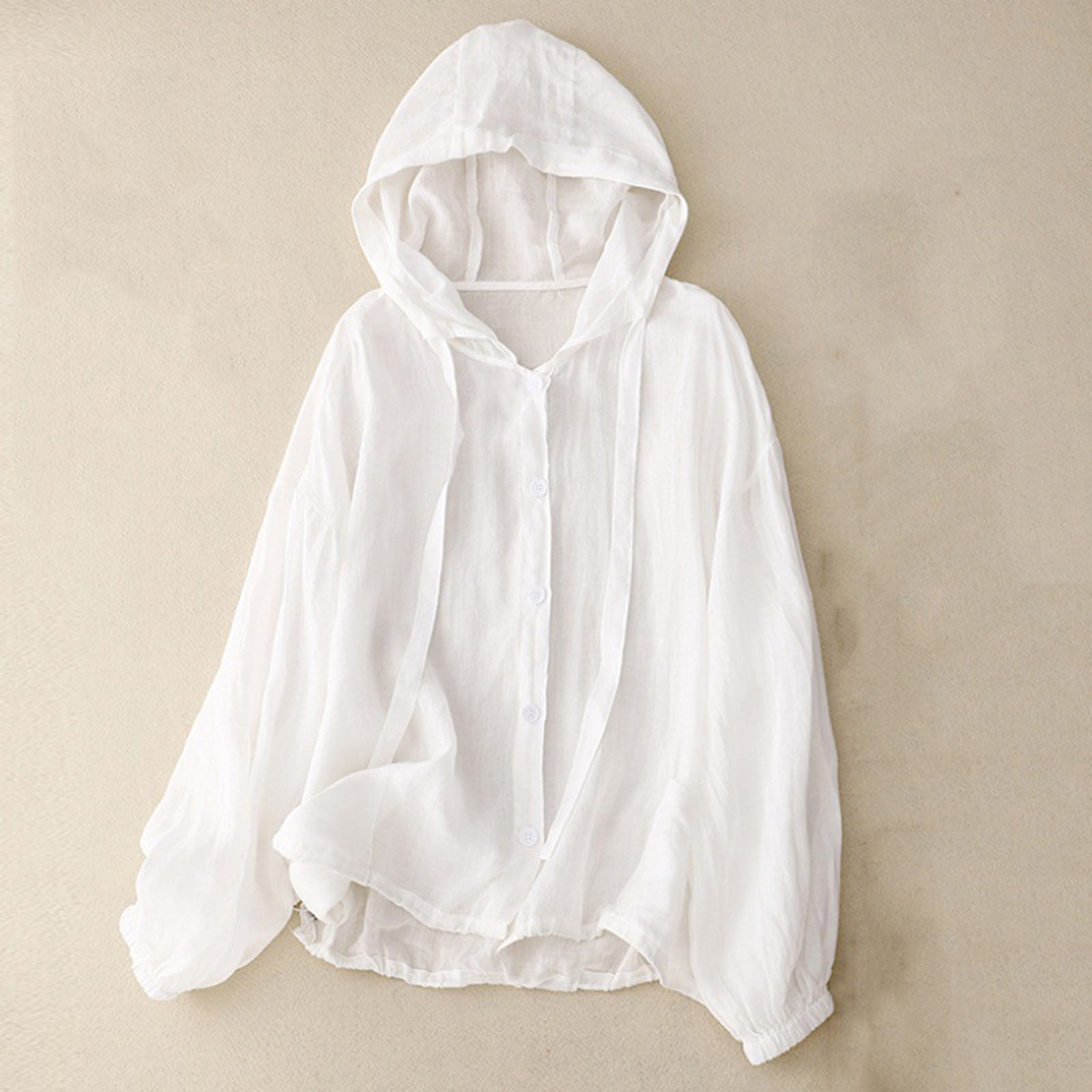Women's Plus Size Windbreaker Mid-Length Hooded Jacket Spring And