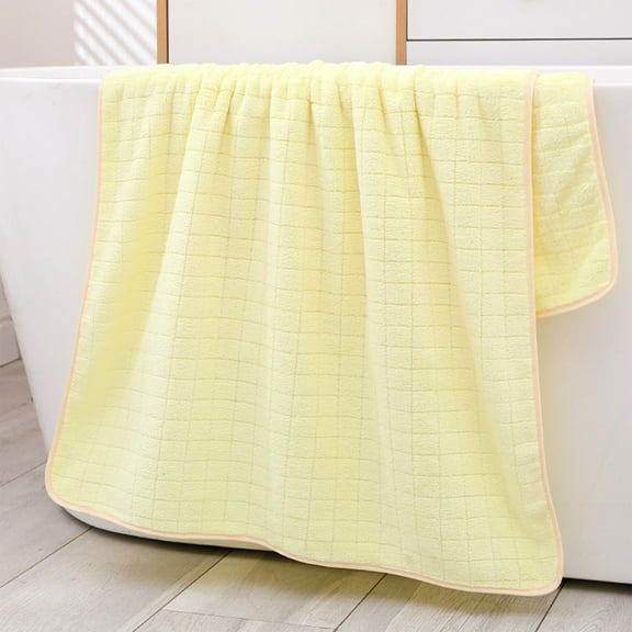 Bwomeauty Bathroom Accessories, Large Bath Towel Thickened 70x140 Velvet Adult Drying Water Absorbent Swimming Bath Towel Slippers, Mom Gifts