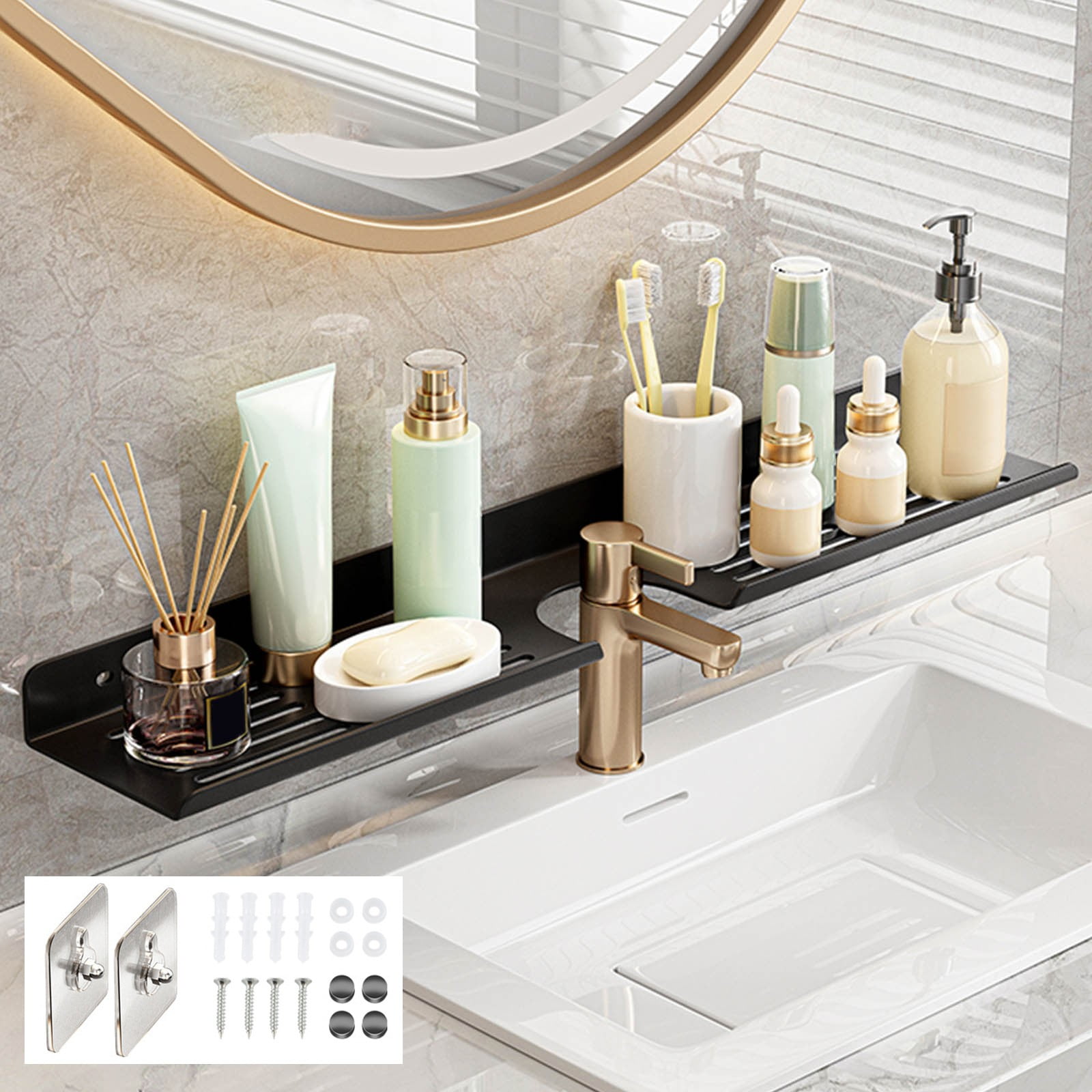 Bwomeauty Christmas Clearance, Floating Shelves Wall Mounted Bathroom