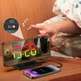 thumbnail image 1 of Bwomeauty Christmas Clearance, Multi-functional Intelligent Projection Alarm Clock Can Charge Mobile Phones, LED Temperature And Humidity Display Digital Projection Clock-Black, 1 of 5