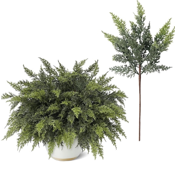 Bwomeauty Christmas Decorations, Artificial Needles Branches Christmas Stems Green Plants Fake Sprigs Faux Leaves Picks Crafts Sprays For Xmas Tree DIY Wreaths, Christmas Gifts