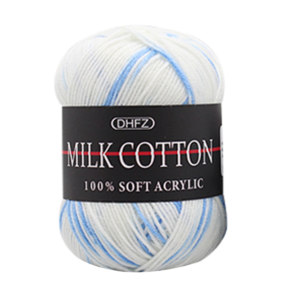 Bwomeauty Colorful Hand Knitting 50g Knitting Crochet Milk Soft Baby Cotton  Wool Yarn White on Clearance