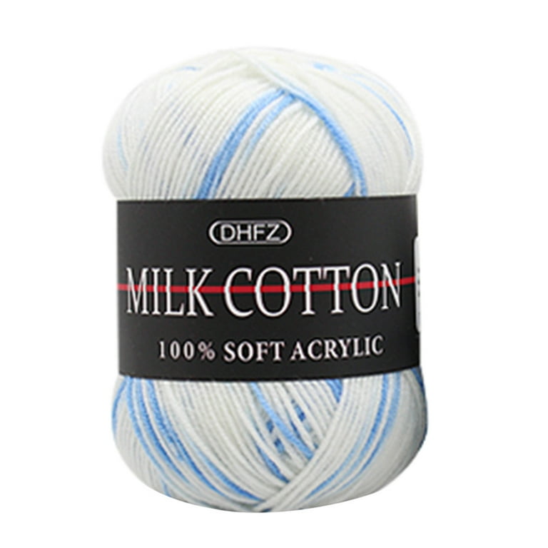 Elaydool Dye Hand-knitted Yarn Hand Knitting Soft Milk Cotton Yarn Thick Wool Yarn Big Wool Scarf Blanket White