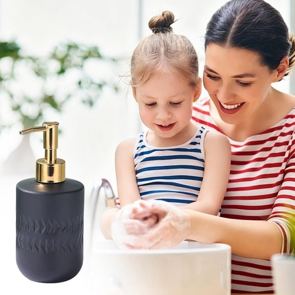 Bwomeauty Family Gifts, Refillable Liquid Hand Soap Dispenser For Bathroom Premiums Pump Bottle For Shower Gel Shampoo Lotion Kitchen Sink Decor, Dorm Accessories, 1PC