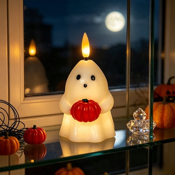 Bwomeauty Halloween Decor, 1PC Halloween Themed Cute Ghost Resin Ornament Lamp Creating Scary Vibes During Halloween Season With Its Eerie Devise Ideal Decor For Halloween Party Or Home, Mom Gifts