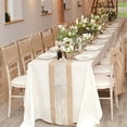 thumbnail image 1 of Bwomeauty Home Decor, Burlaps Lace Table Flag Vintage Tablecloth Wedding Decoration Jute Linen Table Flag Tablecloth Party Party Farm Industrial Linen Romantic Vintage Style, Women Gifts, 1 of 9