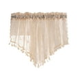thumbnail image 1 of Bwomeauty Home Decor, Sheer Valances For Small Lace Drapes Curtains With Tassels Decorative Window Swags For Kitchen Living Room, Home Gifts, 1 of 7