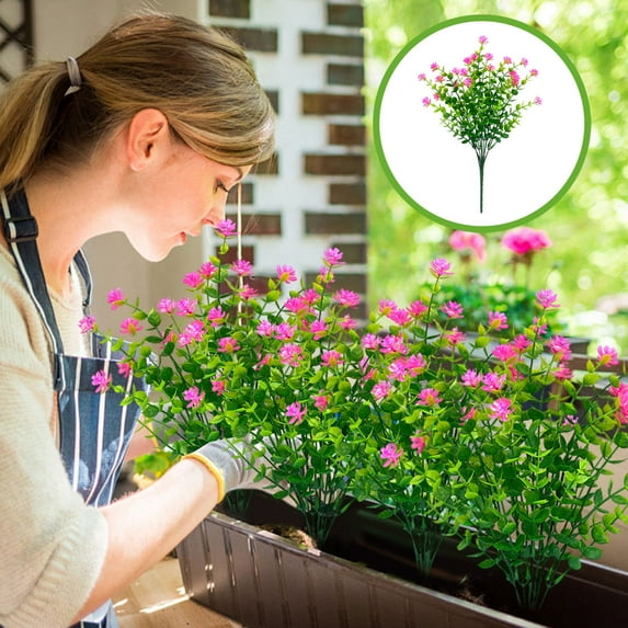 Bwomeauty Home Decorations, Simulation Eucalyptuss Tea Flowers Plastic Flowers Simulation Flower Bouquet Outdoor Holiday Decoration Home Garden, Wedding Decor