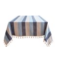 thumbnail image 1 of Bwomeauty Home Decorations, Striped Tablecloth Mediterranean Wind Blue Cloth Linen Small Fresh Table Rectangular Coffee Table Cloth Home Multi-purpose Pattern Tablecloth, Women Gifts, 1 of 6