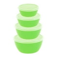 thumbnail image 1 of Bwomeauty Kitchen Gadgets, 4PC Bowl With Lid For Freshness and Cutlery Stackable, Kitchen Decor, 1 of 9
