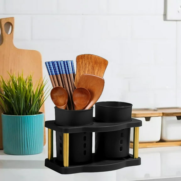 Bwomeauty Kitchen Storage, Removable Utensil Box, Double Cut Out Drainer Knife And Fork For Kitchen Utensil Racks And Cutlery Holders, Countertop Decoration, Birthday Gifts