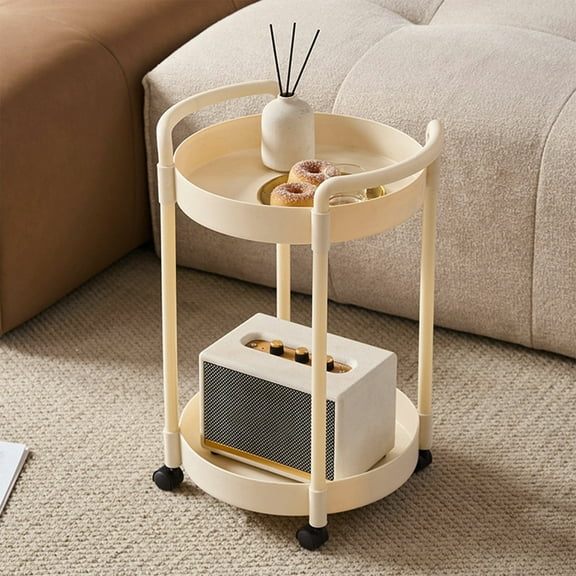 Bwomeauty Organization and Storage, Side Table Storage Shelf Coffee Table Bedside Table Storage Cart Mobile Storage Rack For Bedroom Living Room Study Desk Assembly Required, Women Gifts