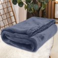 thumbnail image 1 of Bwomeauty Picnic Accessorie, Plain Color Flannel Blanket For Winter Warm Velvet Conditioning Blanket Picnic Blanket Aviation Leg Blanket , Birthday Gifts, 28x40inch, 1 of 5