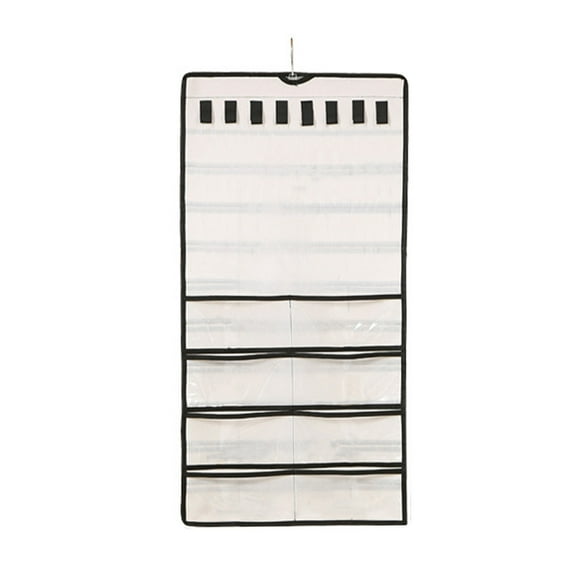 Bwomeauty Storage and Organization, Hanging Jewelry Organizer Necklace Earrings Rings Hanger With 48 Jewelry Bags Travel Storage Roll With Pockets Hang Closet Wall Door, Wedding Gifts, 17x34inch