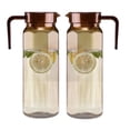 thumbnail image 1 of Bxaolu 1.1 Liters/37 oz Small Plastic Pitcher with Lid and Handle for Fridge, Iced Tea and Coffee Storage Container, Resistant to Hot and Cold Drinks, Coffee, 1 of 7