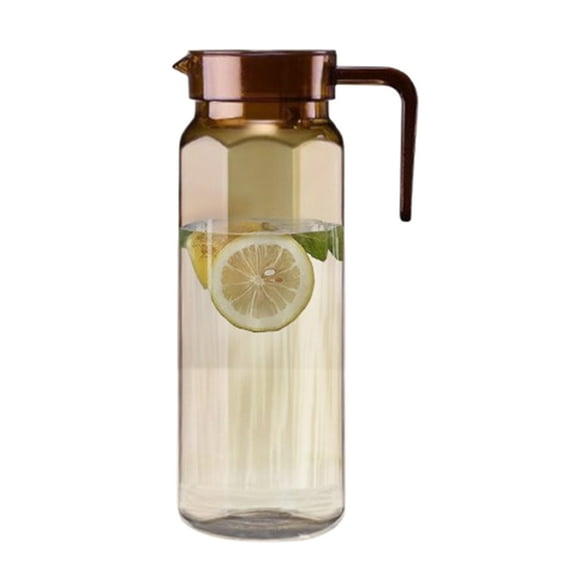 Bxaolu 1.1 Liters/37 oz Small Plastic Pitcher with Lid and Handle for Fridge, Iced Tea and Coffee Storage Container, Resistant to Hot and Cold Drinks, Coffee