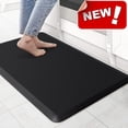 thumbnail image 1 of Bxaolu 1/2 Inch Thick Kitchen Mats for Floor, Kitchen Rug for Standing Desk, Non-Slip, Thicker, Stain Resistant, Comfort Anti Fatigue Floor Mat for Home, Kitchen, Office - (Black,17.3" x 28"), 1 of 9