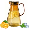 thumbnail image 1 of Bxaolu 1 Pack Plastic Pitcher 34 Oz, Clear Pitcher with Lid, Water Jug for Fridge, BPA-Free, Ice Tea Pitchers for Juice, Sangria, Lemonade, Milk, Coffee, Cold or Hot Beverages, 1 of 7