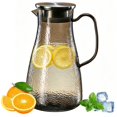 thumbnail image 1 of Bxaolu 1 Pack Plastic Pitcher 34 Oz, Clear Pitcher with Lid, Water Jug for Fridge, BPA-Free, Ice Tea Pitchers for Juice, Sangria, Lemonade, Milk, Coffee, Cold or Hot Beverages, 1 of 7