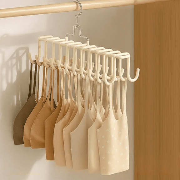 Bxaolu 1 Pack Tank Top Hangers Space Saving, Bra Hangers for Closet Organizer, Bra Organizer for Closet, Space Saving Organizers and Storage for Dorm & Apartment (White)