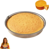 Bxaolu 1-Piece 9.8Inch Round Cake Baking Pan, Even Heating Aluminum Bakeware for Tiered & Layered Cakes, Silver Cake Pan with a Built-In Swivel Blade for Easy Release
