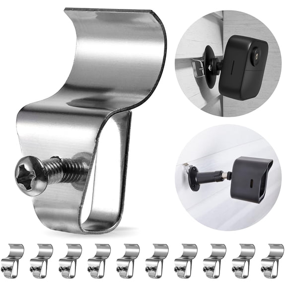 Bxaolu 10-Pack Vinyl Siding Hooks for All-New Blink Outdoor Camera, No-Hole Needed Outdoor Siding Clips for Mounting Blink Outdoor Security Camera System, Stainless Steel Siding Mount, Silver