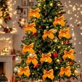 thumbnail image 1 of Bxaolu 12 Pcs 2-Inch Mini Ribbon Bows for Crafts Metallic Ribbon Ornaments Mini Christmas Bows Appliques Craft for Sewing,Scrapbook(Orange), 1 of 6