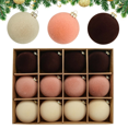 thumbnail image 1 of Bxaolu 12 Pcs Velvet Christmas Balls Flocked Christmas Tree Hanging Ornaments Plastic Hanging Balls Decorations for Xmas Tree Family Holiday Party Home Decor (2.36inch), 1 of 7