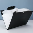 thumbnail image 1 of Bxaolu 12-Pockets Expanding File Folder Accordion File Organizer, A4 Letter Size Paper Document Receipt Holder for Home Office Supplies, Black, 1 of 6